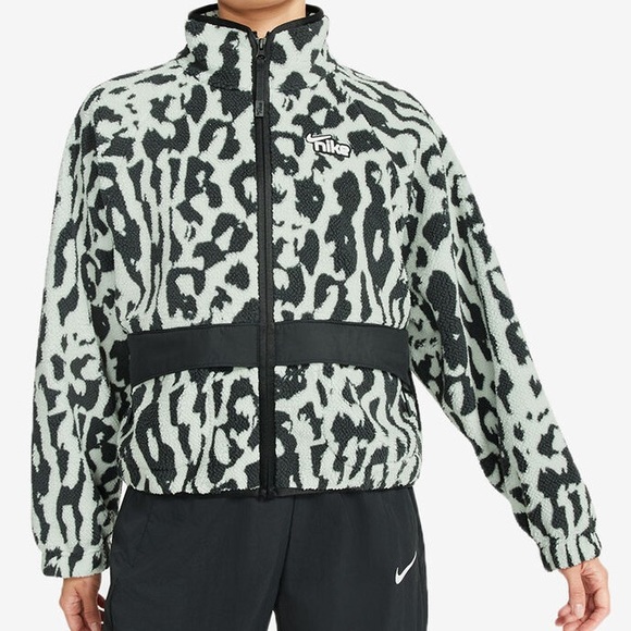 Coats | Nike Animal Print Sherpa 